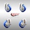 Service Caster 4 Inch 316SS Blue Polyurethane Wheel Swivel Bolt Hole Caster Brakes SCC, 2PK SCC-SS316BH20S414-PPUB-BLUE-2-TLB-2 - alternate 6